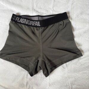 Flag Nor Fail Women's Grey & Black Shorts